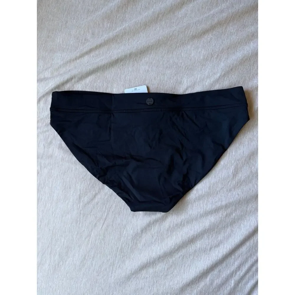 prana black summer wave swimsuit bikini bottoms women size large & x-large